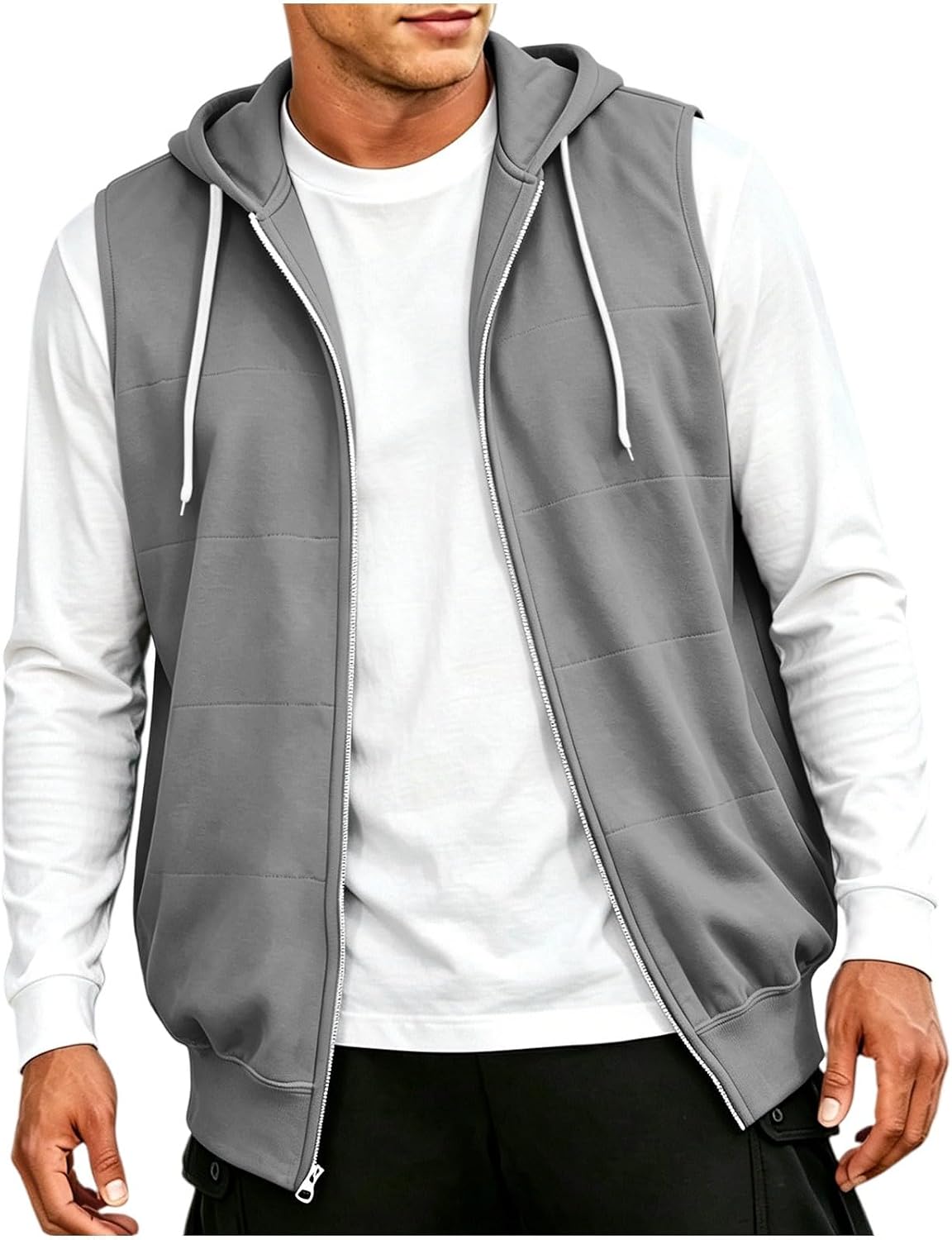 Gilet homme Wyongtao sans manches à capuche zippé