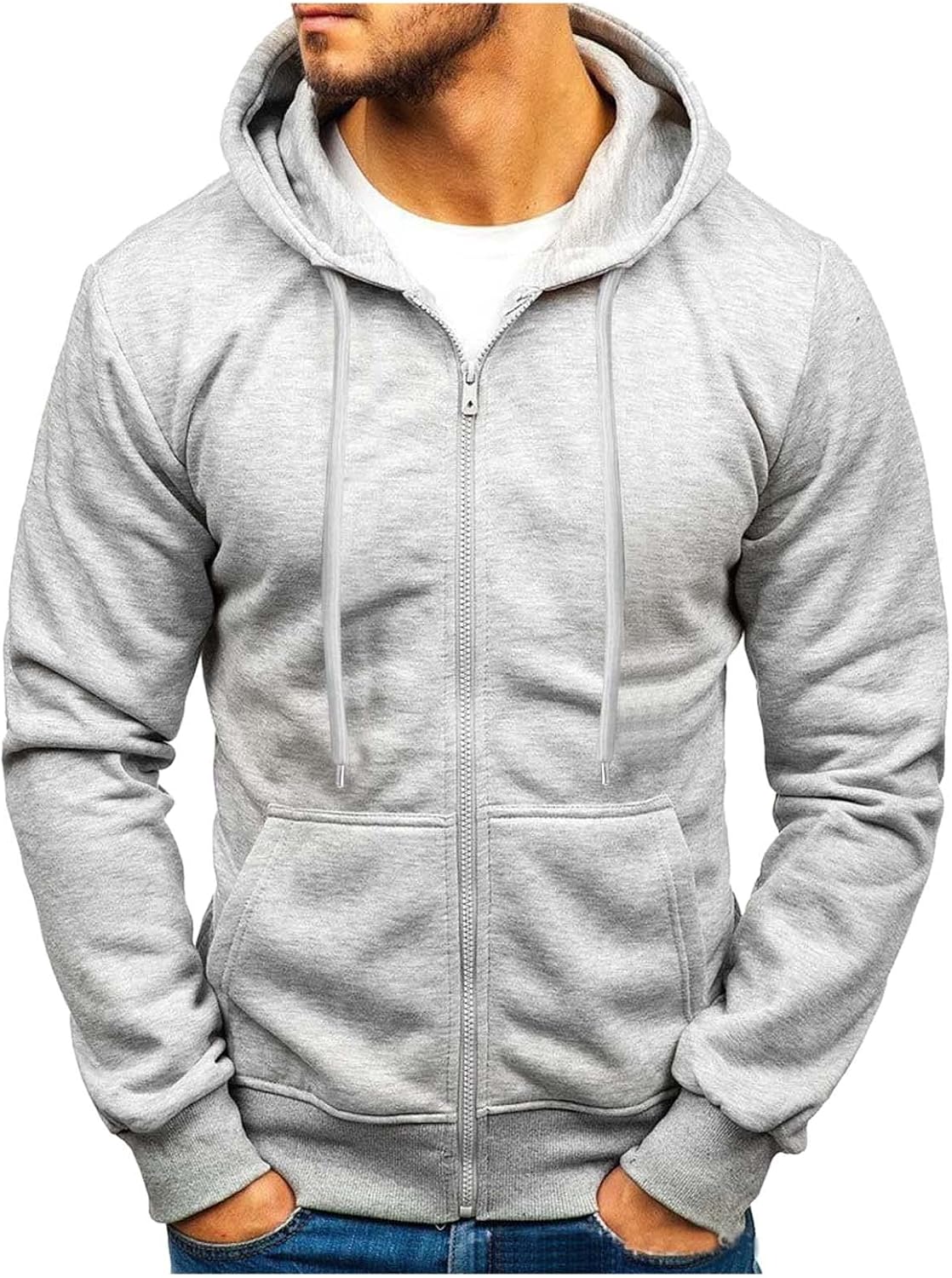 Veste zippée homme à capuche – Style casual