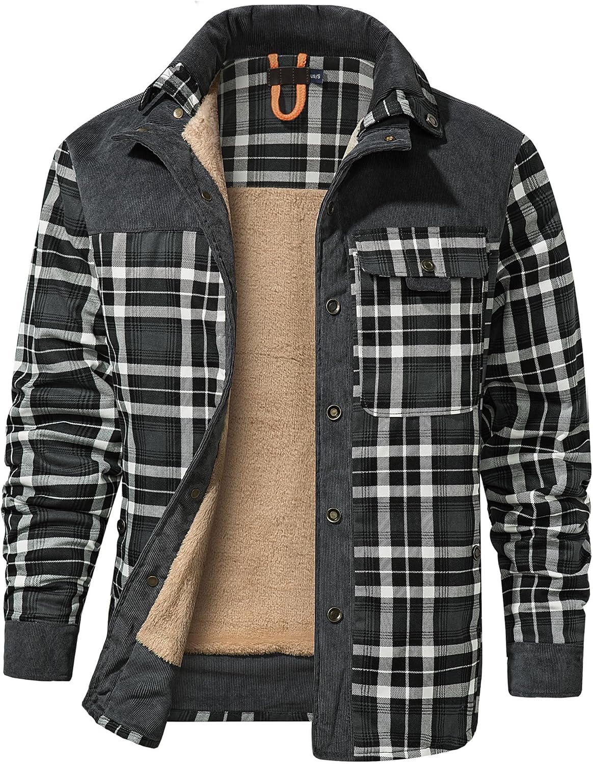 Chemise homme Mr.Stream en flanelle à carreaux doublée sherpa