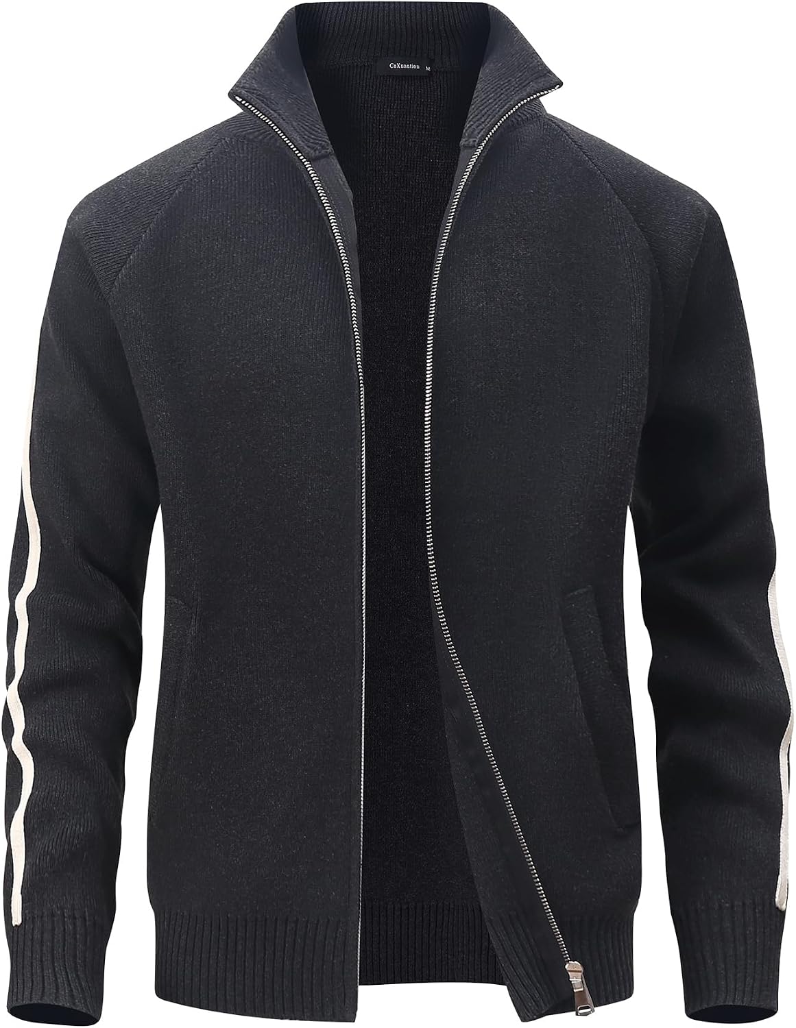 Cardigan homme CoXuantion zippé à col montant