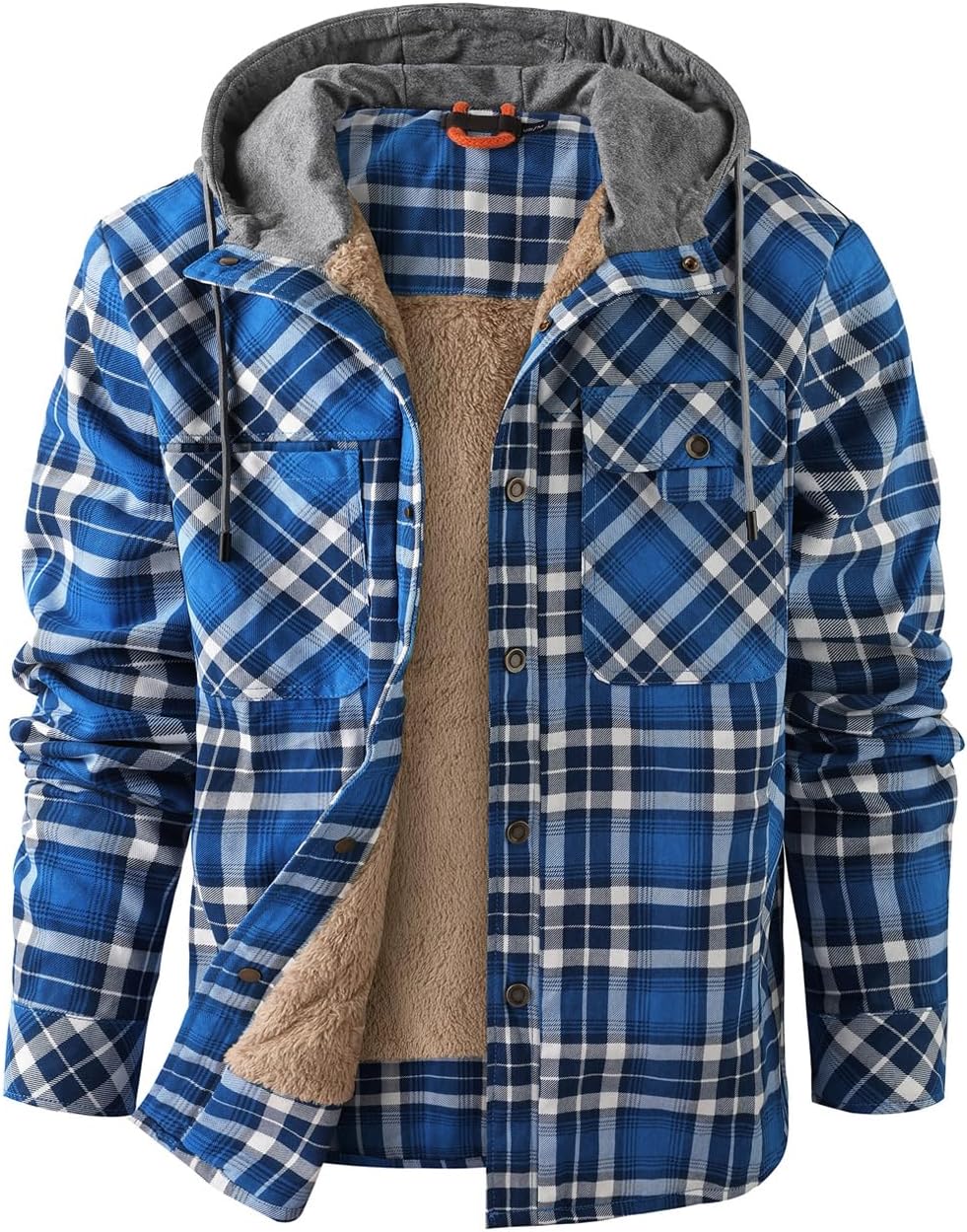 Chemise homme Mr.Stream en flanelle à carreaux doublée sherpa