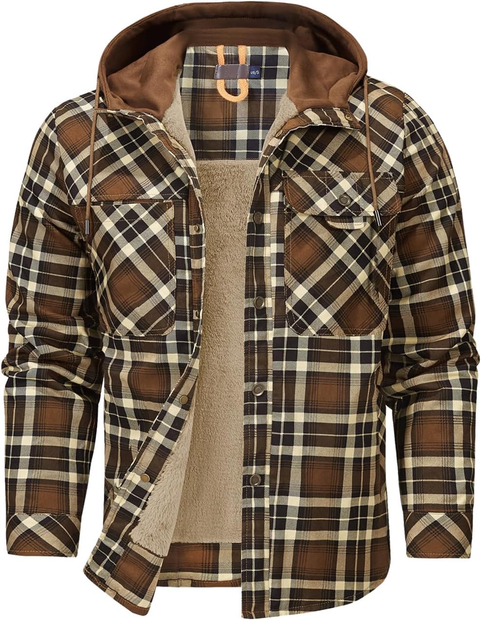 Chemise homme Mr.Stream en flanelle à carreaux doublée sherpa