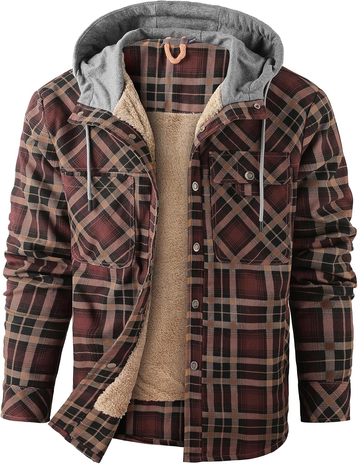 Chemise homme Mr.Stream en flanelle à carreaux doublée sherpa