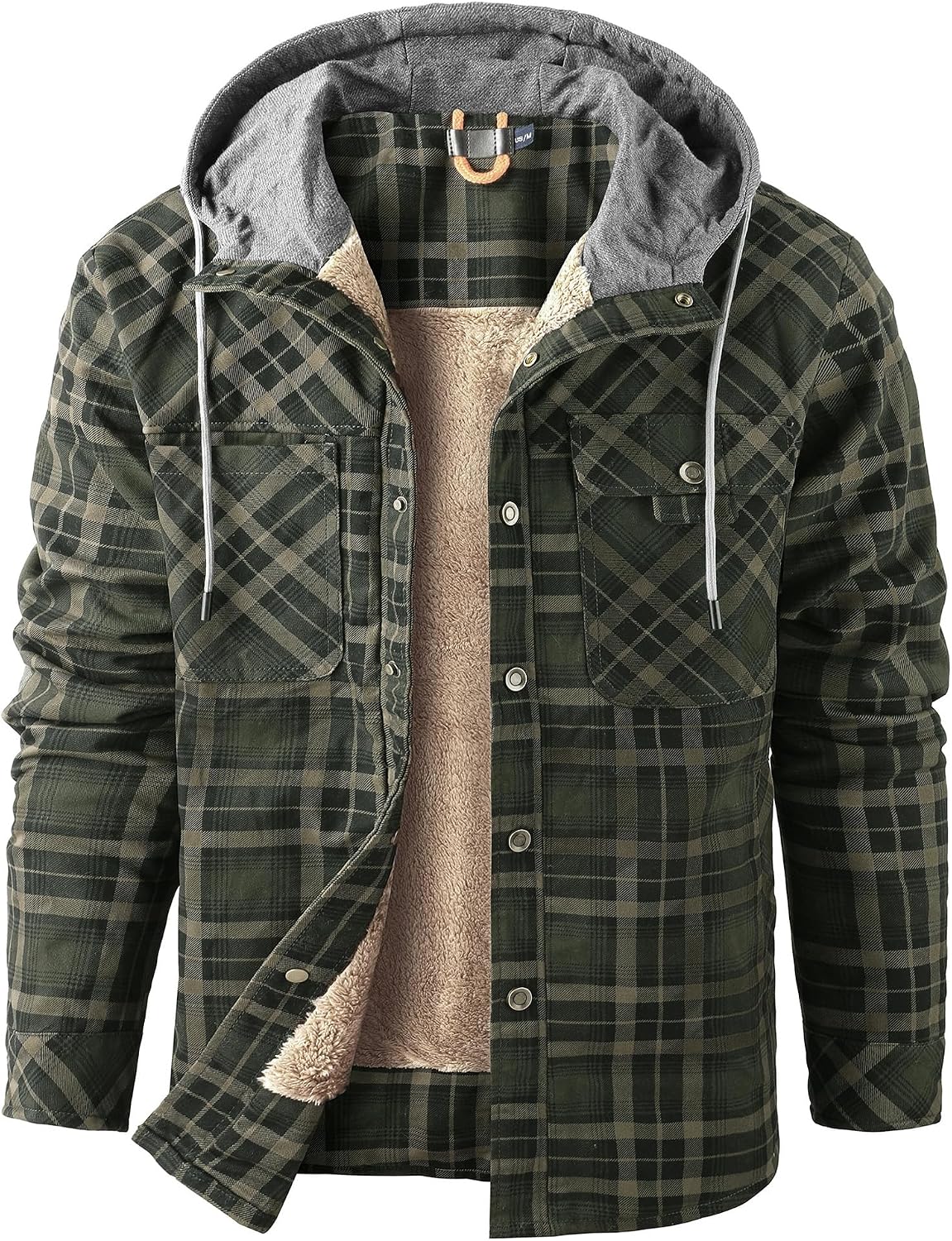 Chemise homme Mr.Stream en flanelle à carreaux doublée sherpa