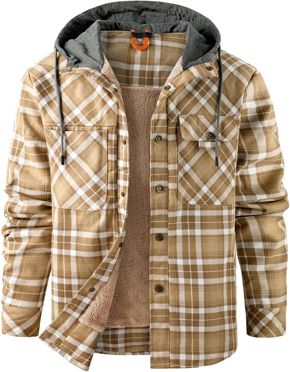 Chemise homme Mr.Stream en flanelle à carreaux doublée sherpa