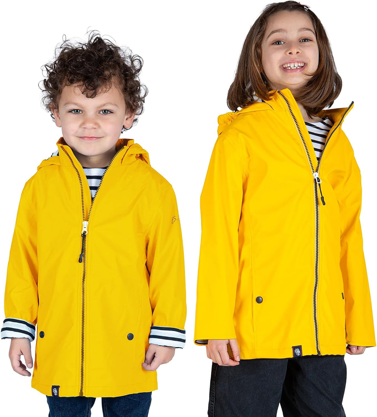 🌧️ Breizh Ocean – Ciré imperméable mixte pour enfant – Intérieur rayé style marinière – Garçon & fille de 1 à 14 ans