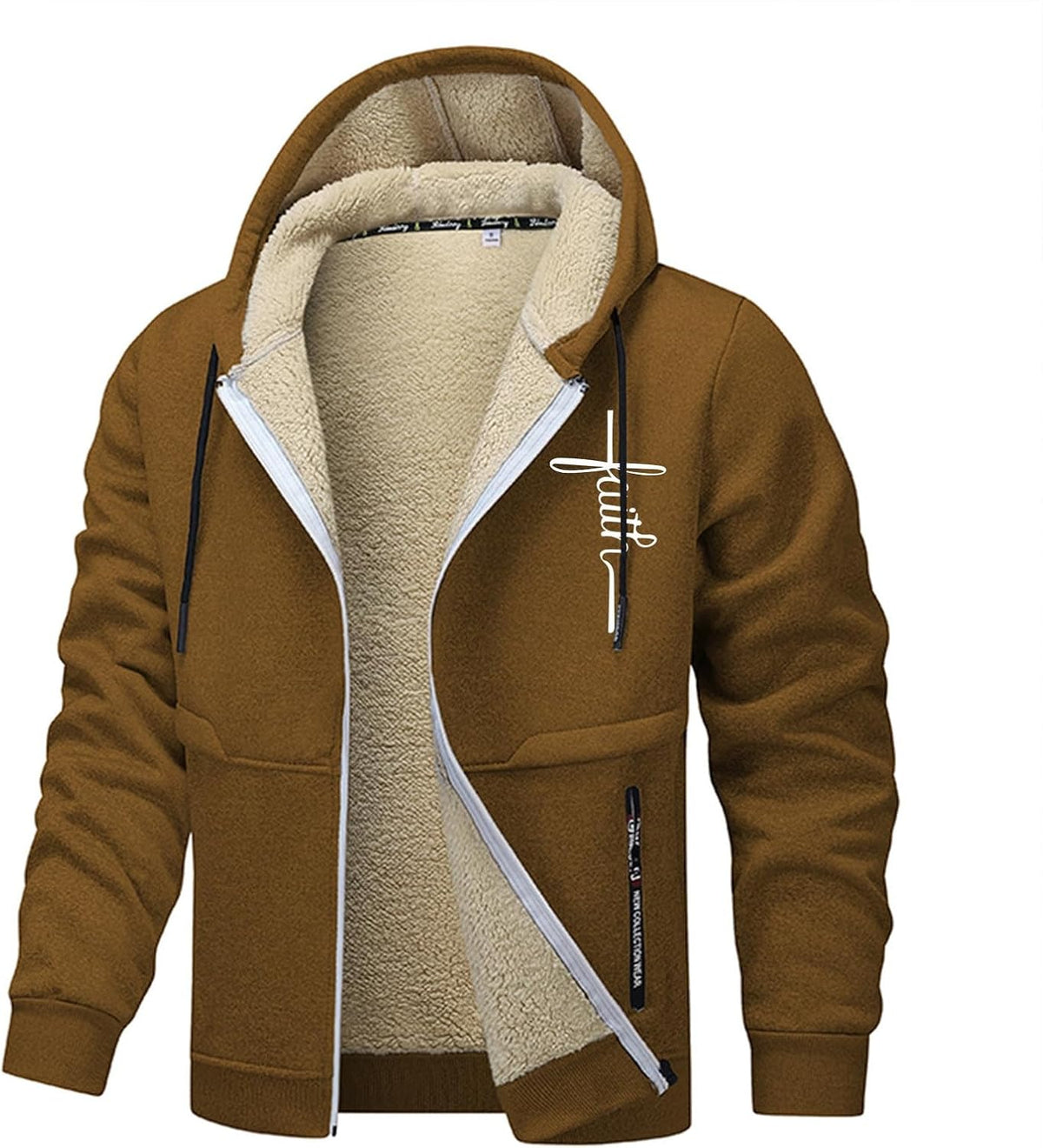Blouson Homme Hiver Chaud – Veste Grande Taille Sans Capuche, Polaire & Oversize