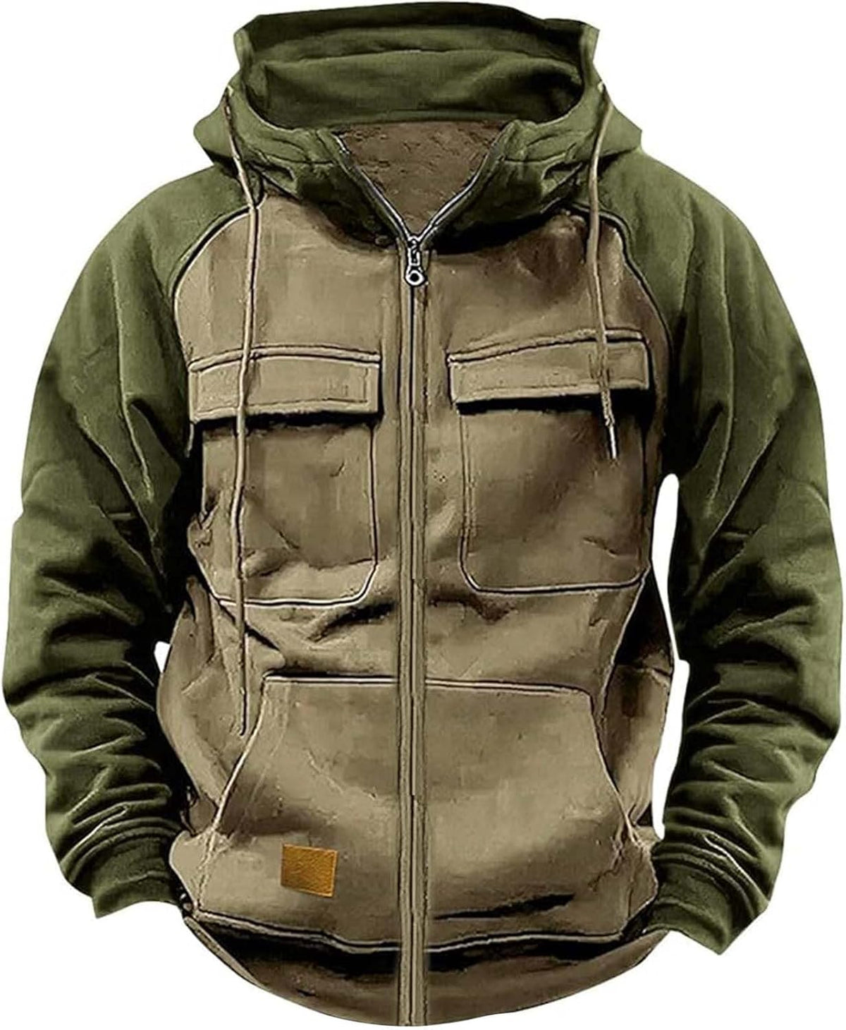 Gilet polaire zippé à capuche pour homme