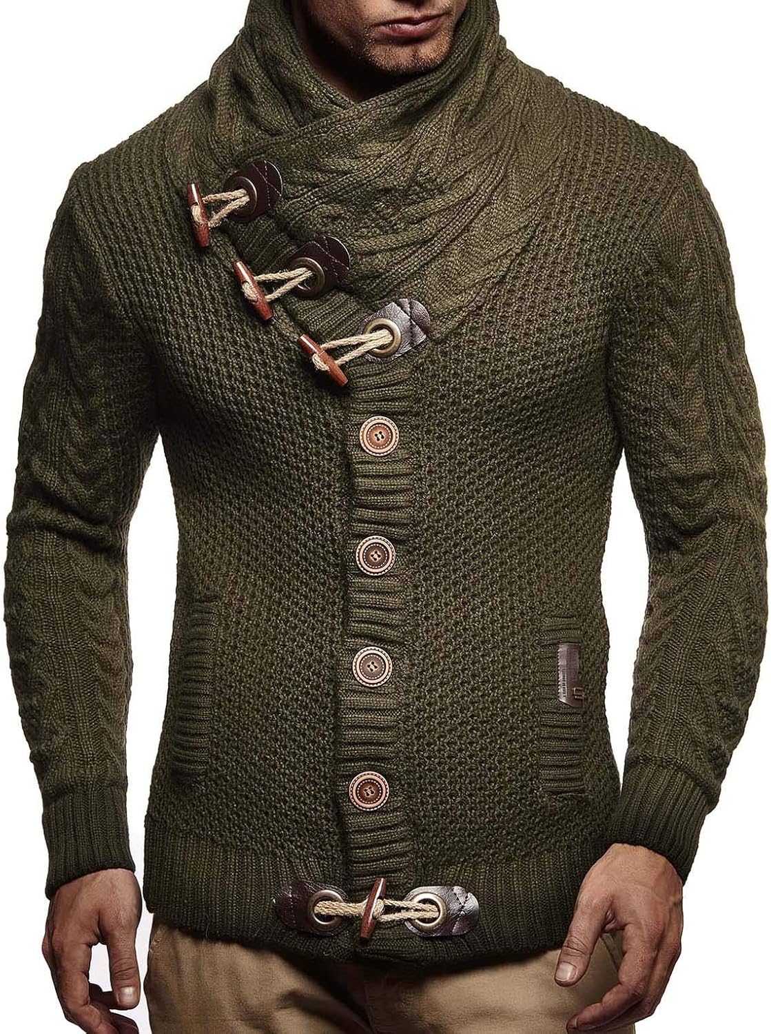 Leif Nelson LN4195 – Cardigan Homme en Maille – Style Moderne & Casual