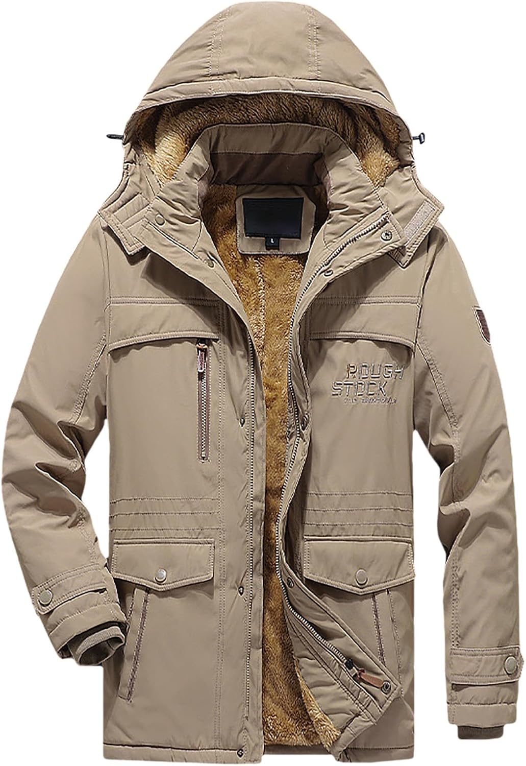 Manteau d'hiver matelassé à capuche pour homme – Doudoune chaude, coupe-vent et imperméable
