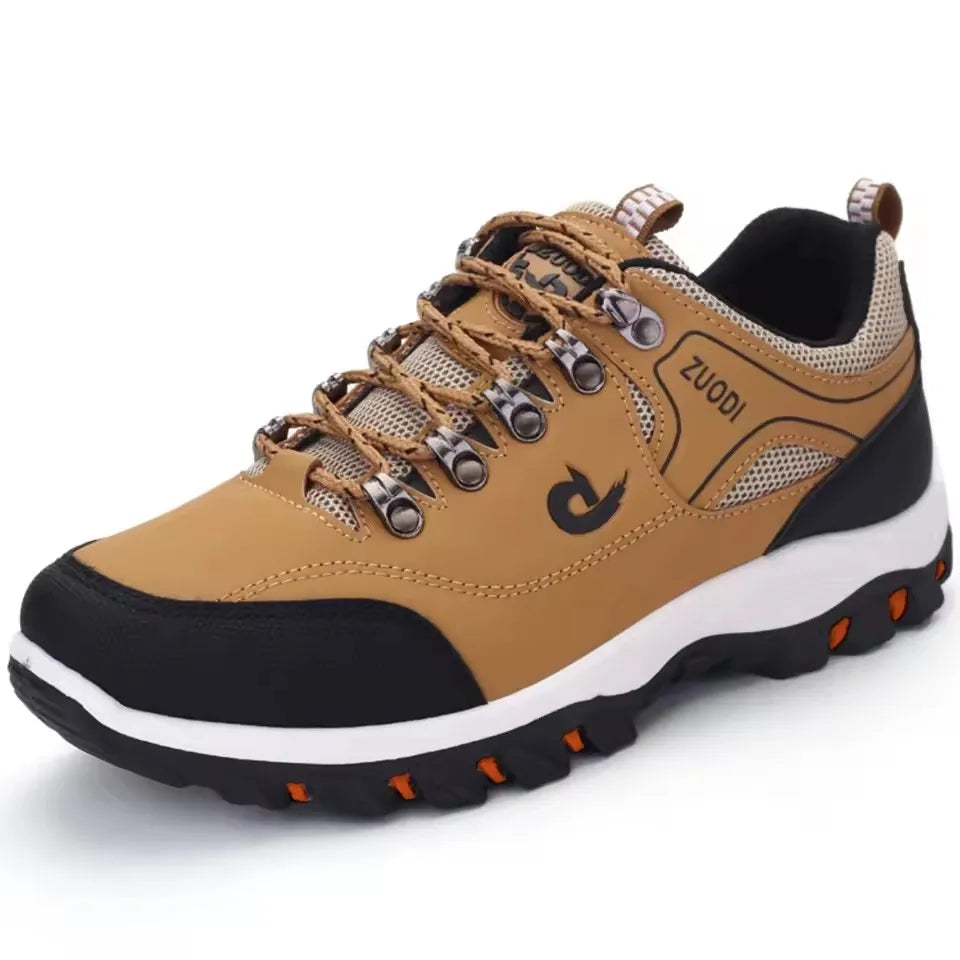 Baskets Homme en Cuir – Chaussures Décontractées, Légères & Confortables pour la Marche – Printemps, Automne & Hiver