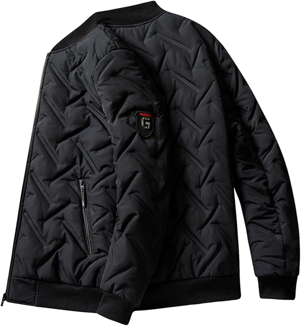 Doudoune Homme Grande Taille Sans Capuche – Veste Matelassée Chaude, Coupe-Vent & Résistante à l’Eau