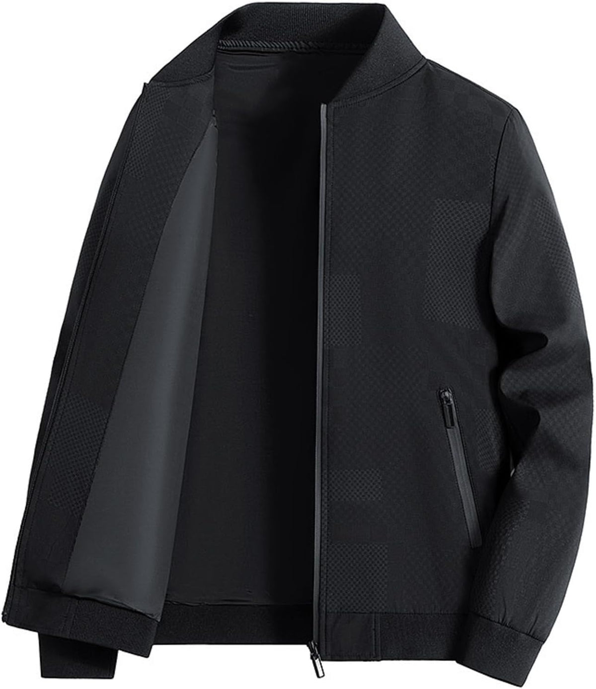 Veste Homme en Cuir Rouge – Veste Légère d’Été avec Poches Zippées – Style Biker & Casual Chic
