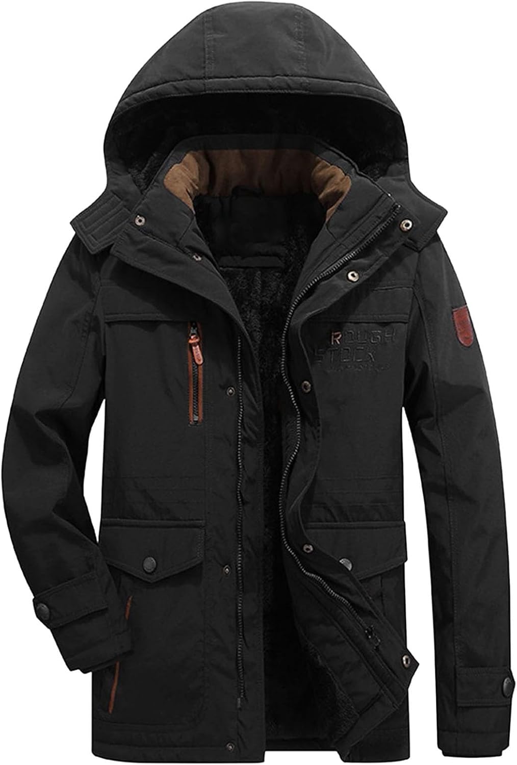 Manteau d'hiver matelassé à capuche pour homme – Doudoune chaude, coupe-vent et imperméable