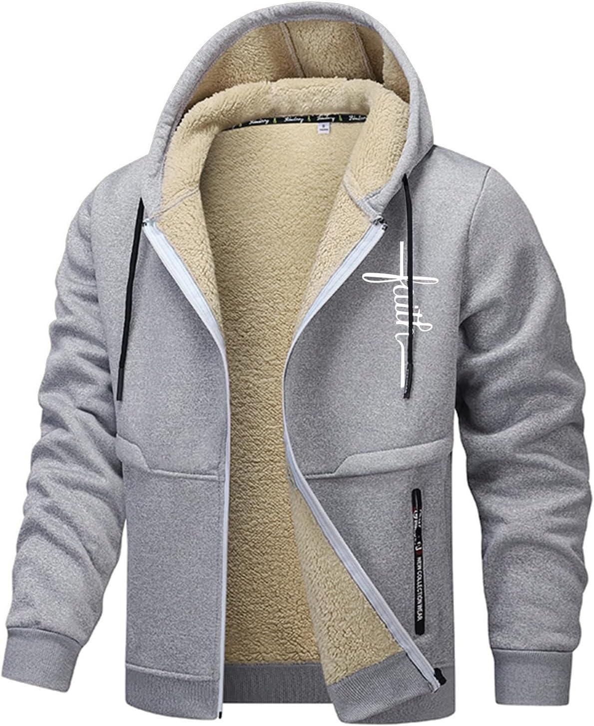 Blouson Homme Hiver Chaud – Veste Grande Taille Sans Capuche, Polaire & Oversize