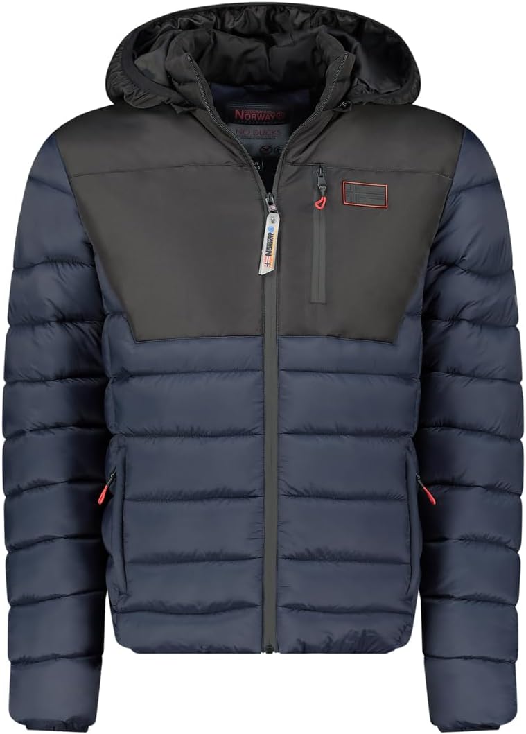 Geographical Norway Batilo Homme – Doudoune chaude et matelassée pour homme – Veste coupe-vent automne-hiver