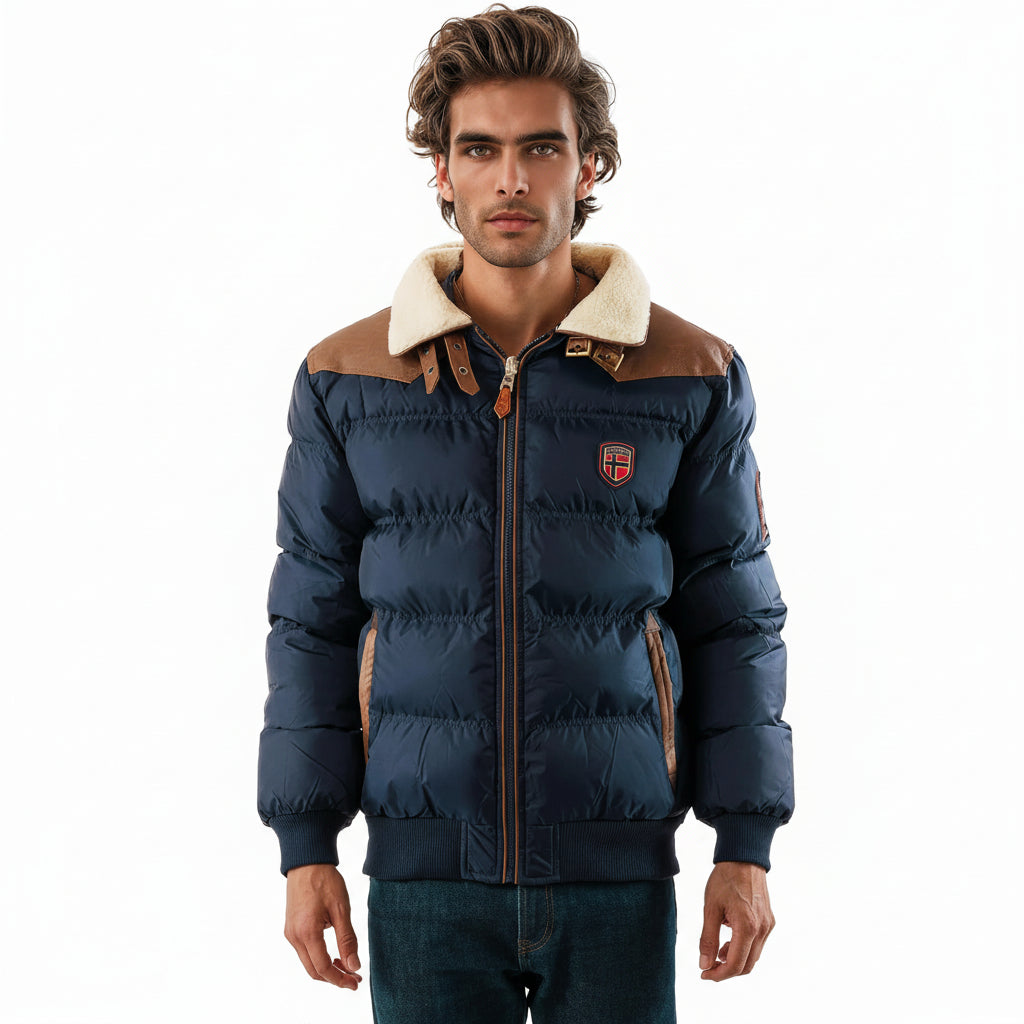 Geographical Norway Abradb – Doudoune Homme Chaude & Matelassée – Veste Coupe-Vent Automne/Hiver