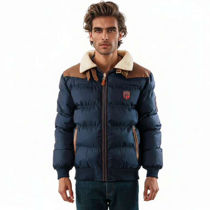 Geographical Norway Abradb – Doudoune chaude et matelassée pour homme – Veste coupe-vent automne/hiver