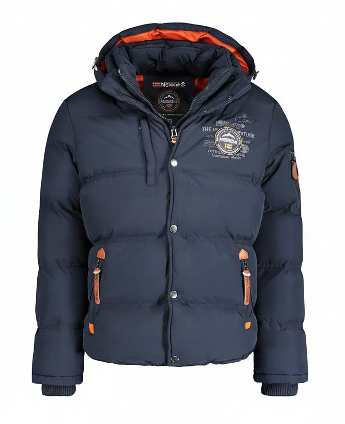Geographical Norway Verveine Men – Doudoune Chaude à Capuche Homme – Veste Outdoor Rembourrée pour l’Hiver