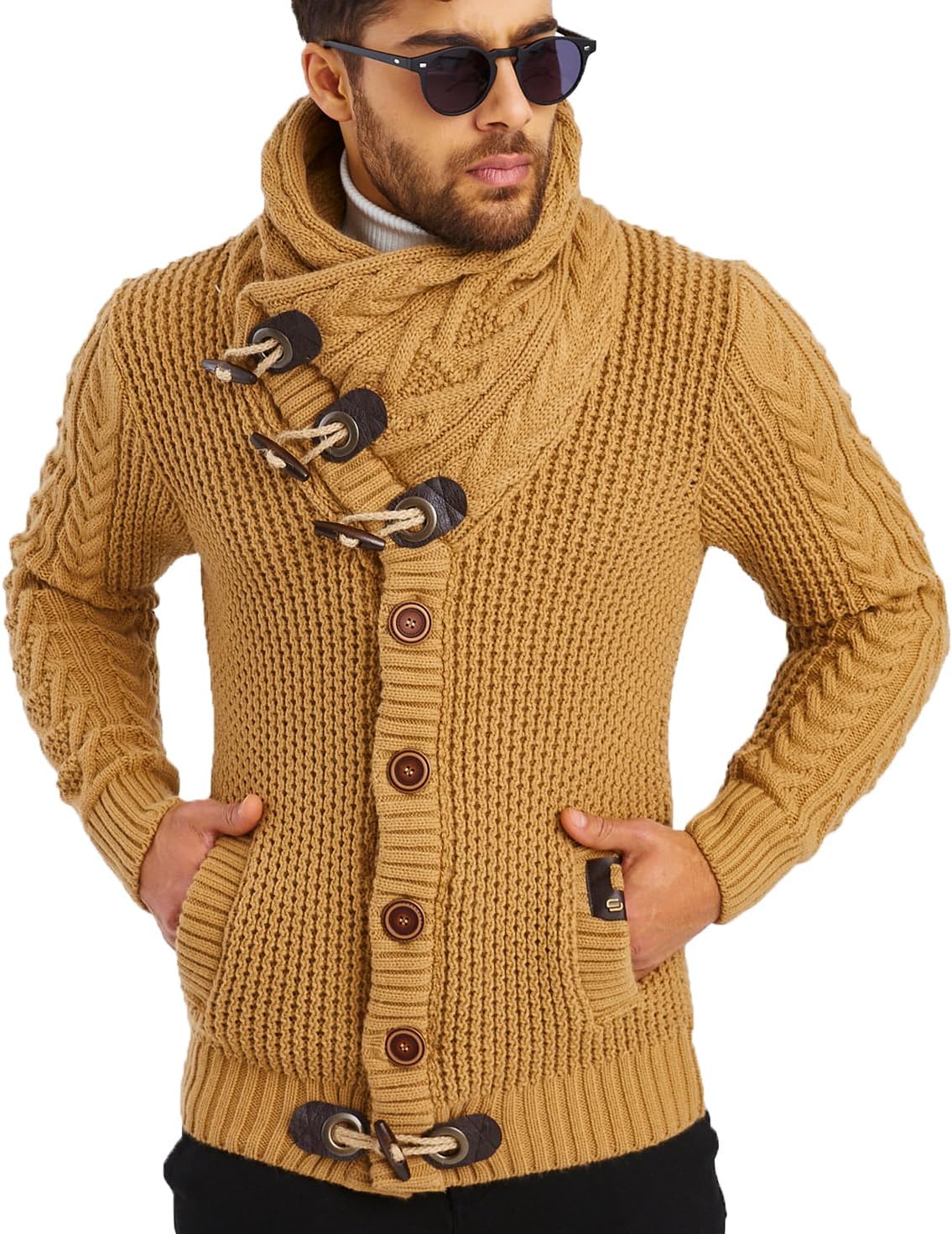 Leif Nelson LN4195 – Cardigan Homme en Maille – Style Moderne & Casual