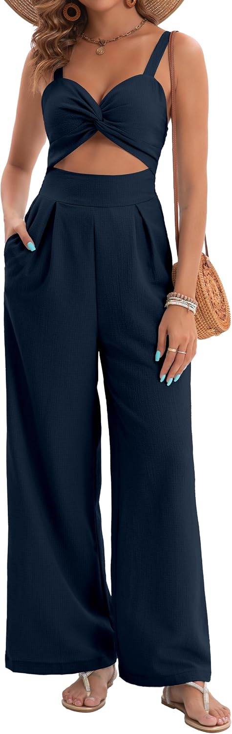 AGERWAY – Combinaison Femme Bicolore Sans Manches, Look Chic & Vacances