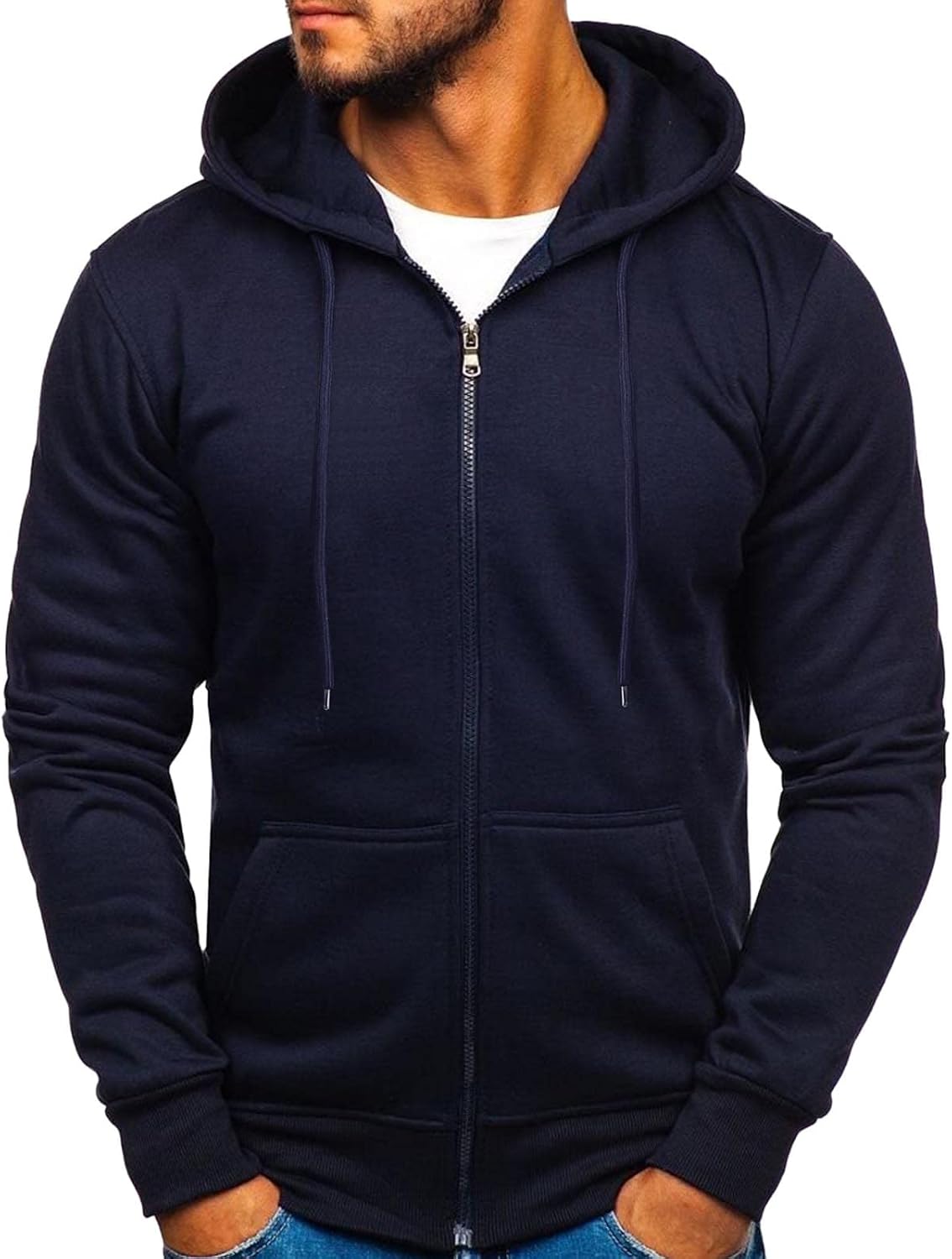 Veste zippée homme à capuche – Style casual