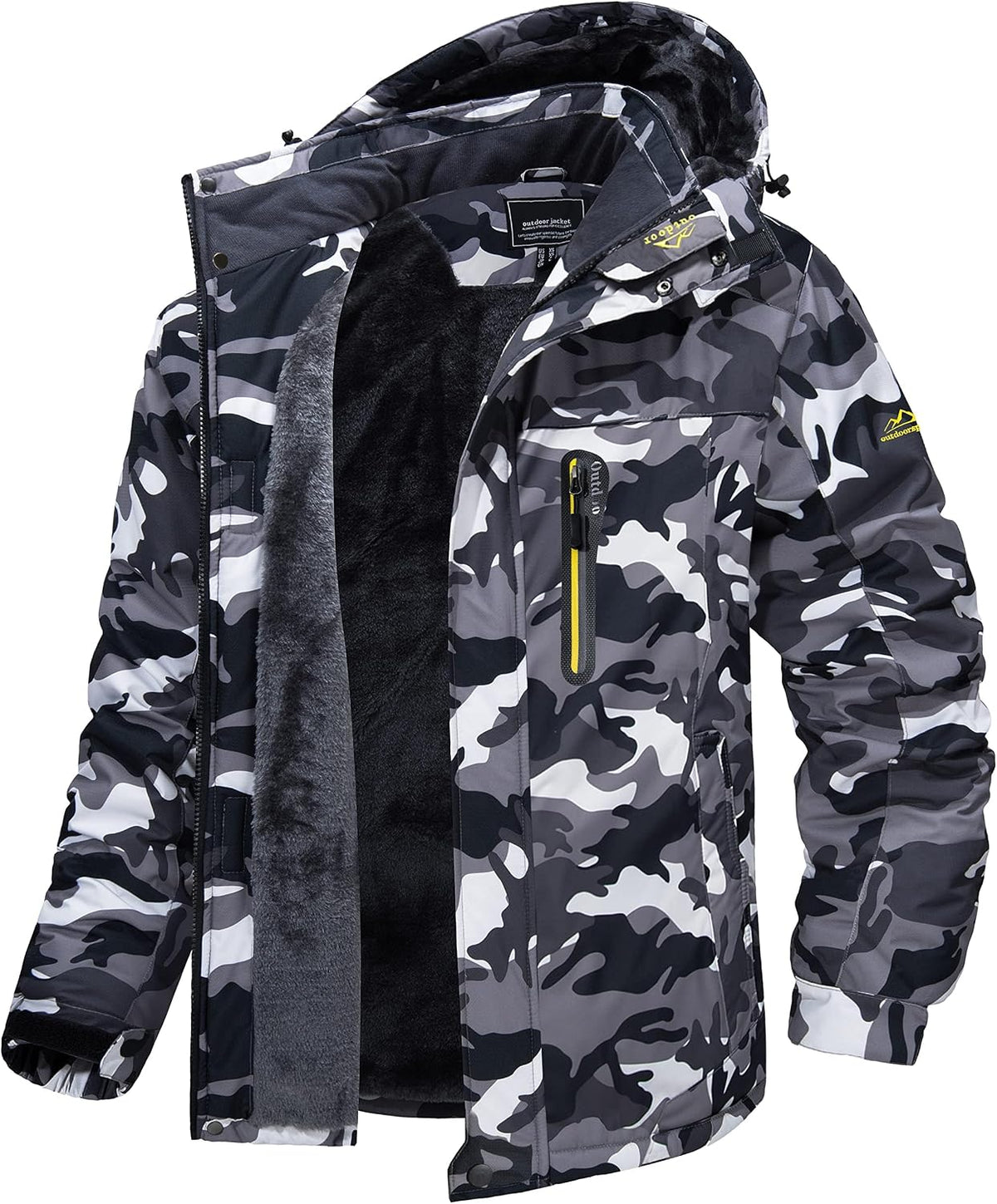 MAGCOMSEN – Veste de ski imperméable à capuche pour homme – Polaire, coupe-vent et randonnée