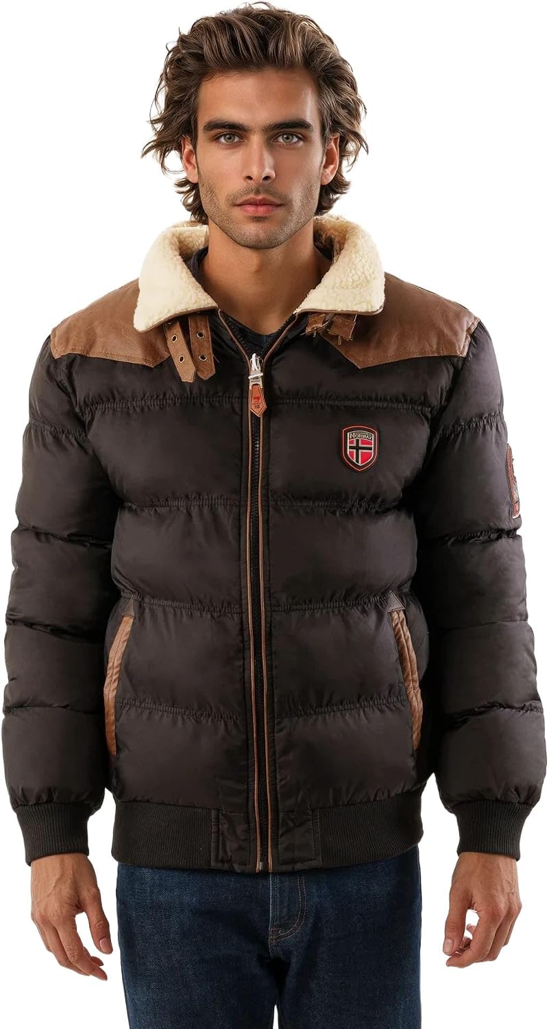 Geographical Norway Abradb – Doudoune Homme Chaude & Matelassée – Veste Coupe-Vent Automne/Hiver