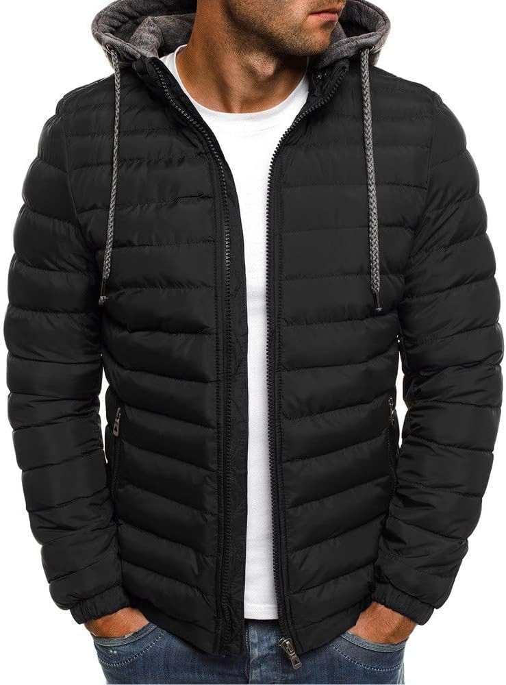 Doudoune homme JJPAR à capuche, style militaire