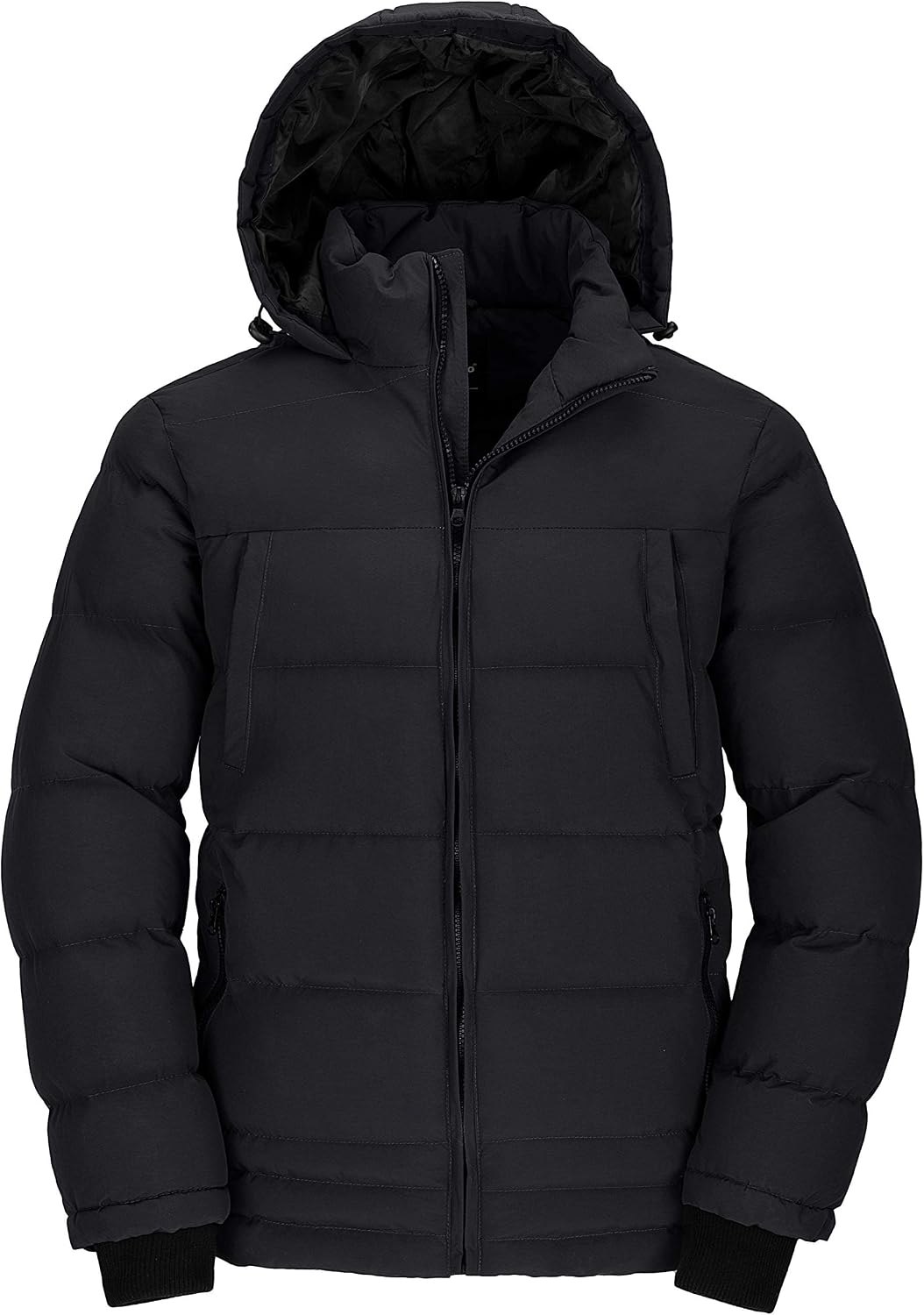 Wantdo – Doudoune Chaude Homme à Capuche – Manteau d’Hiver Matelassé, Style Outdoor & Urbain