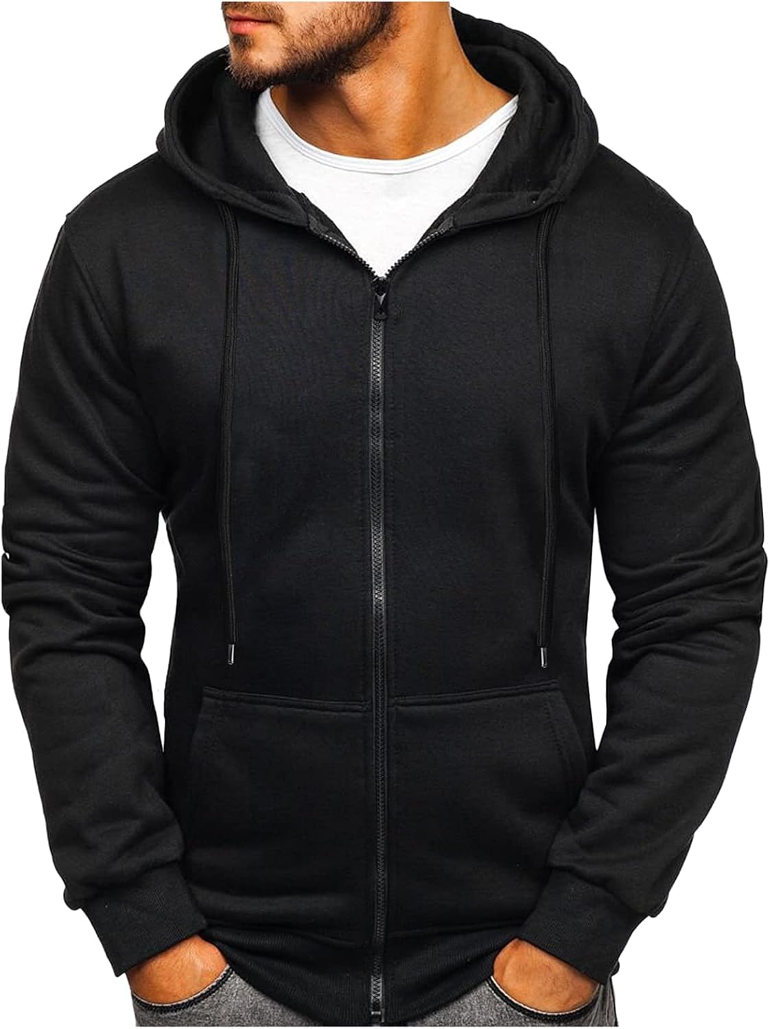 Veste zippée homme à capuche – Style casual