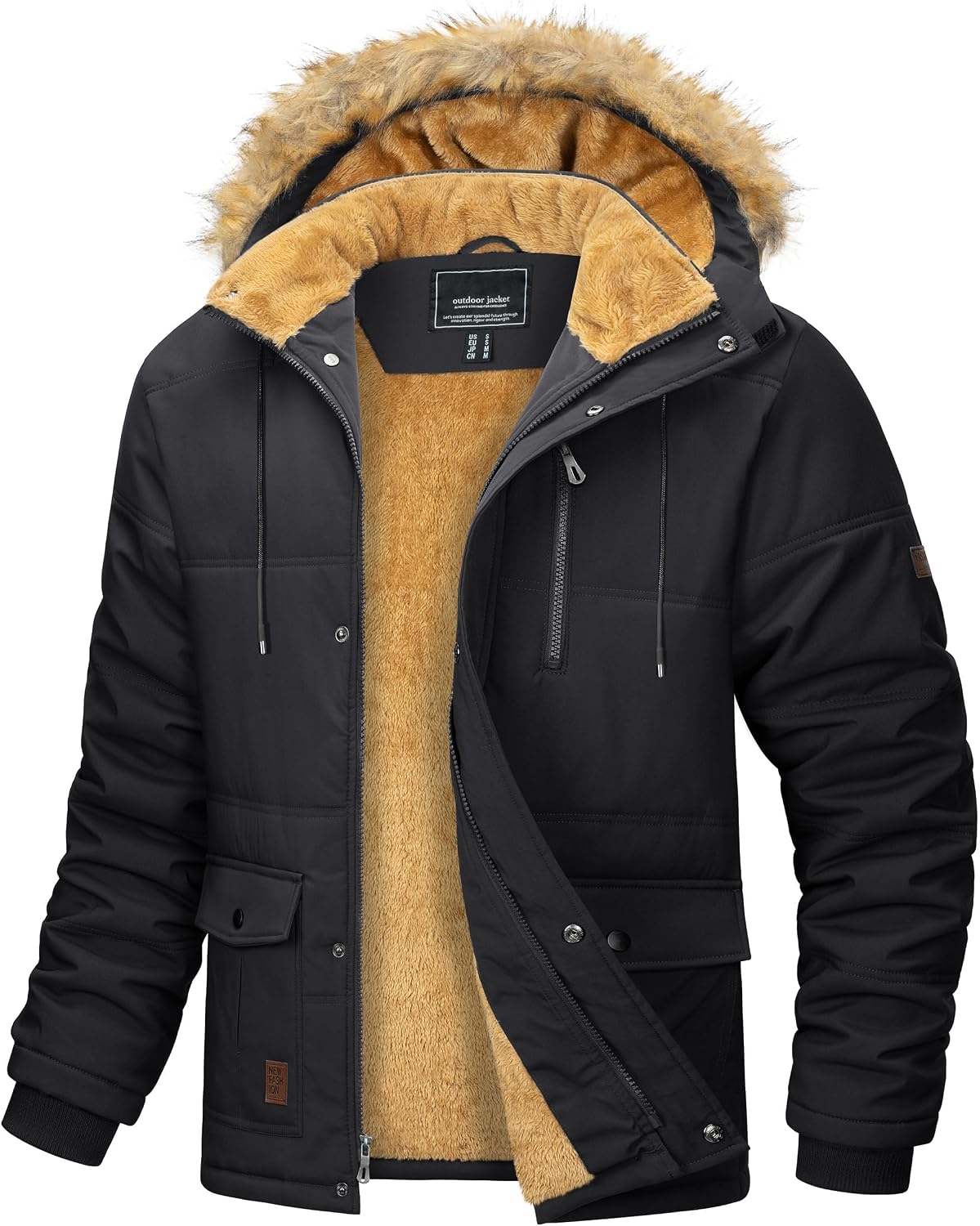 MAGCOMSEN – Veste d'hiver pour homme, coupe-vent et imperméable – Polaire chaude pour la randonnée et le travail