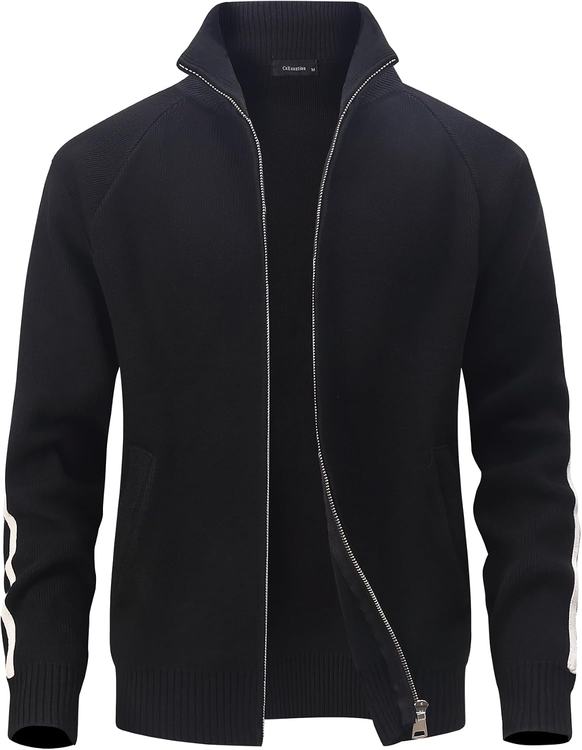 Cardigan homme CoXuantion zippé à col montant
