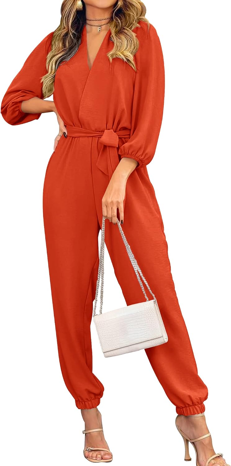 PRETTYGARDEN – Combinaison élégante sans manches pour femme, col montant et pantalon large avec poches
