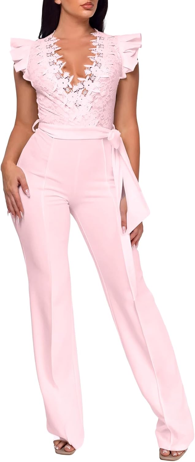 PaladMom – Combinaison Femme Élégante & Glamour – Pantalon Long, Style Soirée & Clubwear