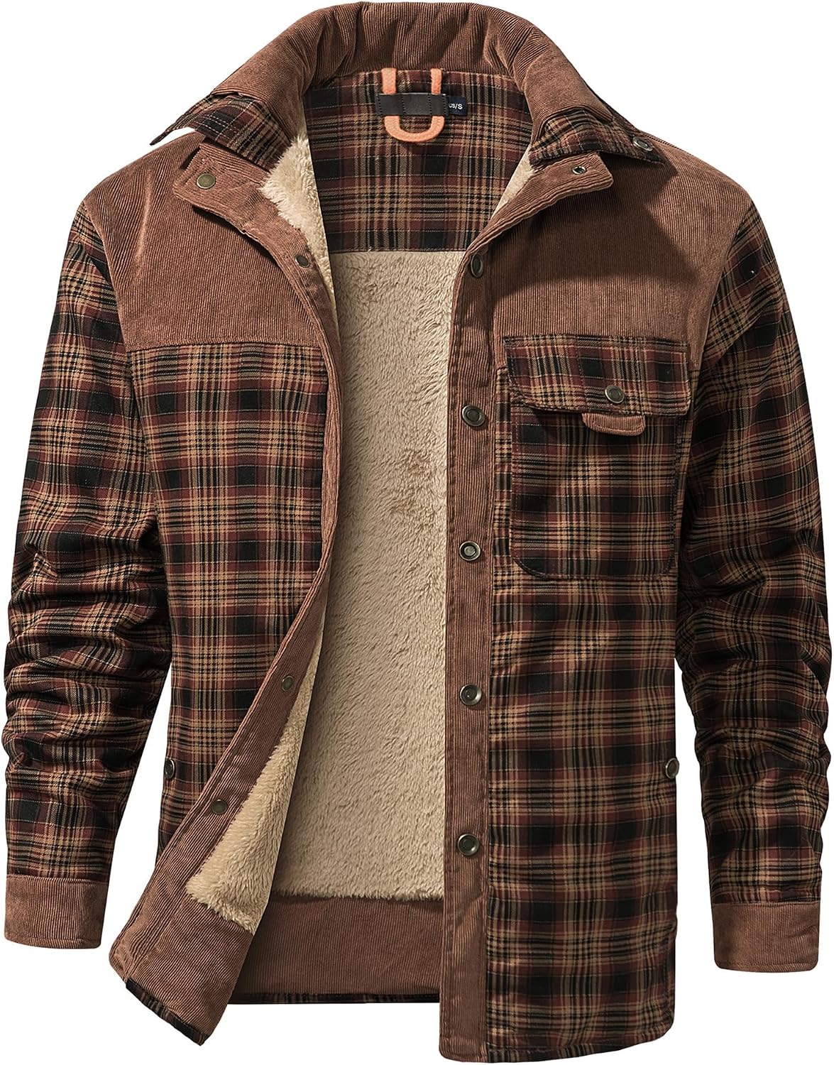 Chemise homme Mr.Stream en flanelle à carreaux doublée sherpa
