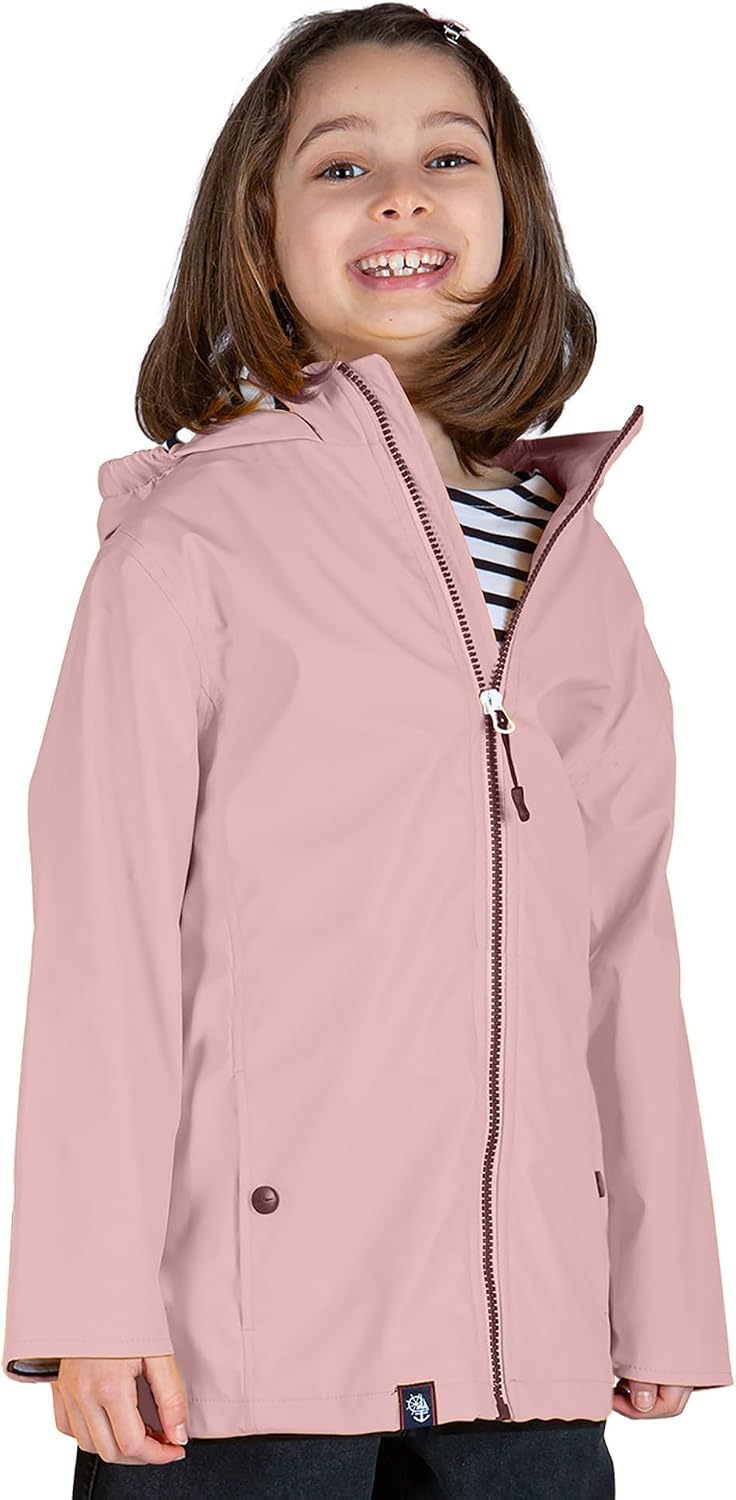 🌧️ Breizh Ocean – Ciré imperméable mixte pour enfant – Intérieur rayé style marinière – Garçon & fille de 1 à 14 ans
