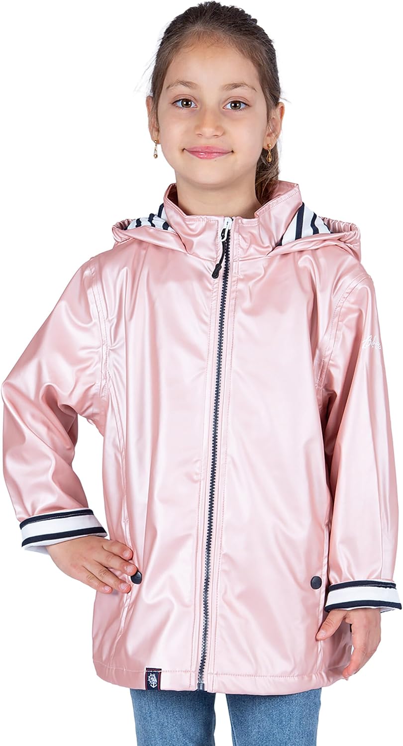 🌧️ Breizh Ocean – Ciré imperméable mixte pour enfant – Intérieur rayé style marinière – Garçon & fille de 1 à 14 ans
