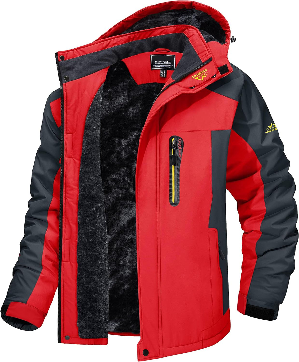 MAGCOMSEN – Veste de ski imperméable à capuche pour homme – Polaire, coupe-vent et randonnée