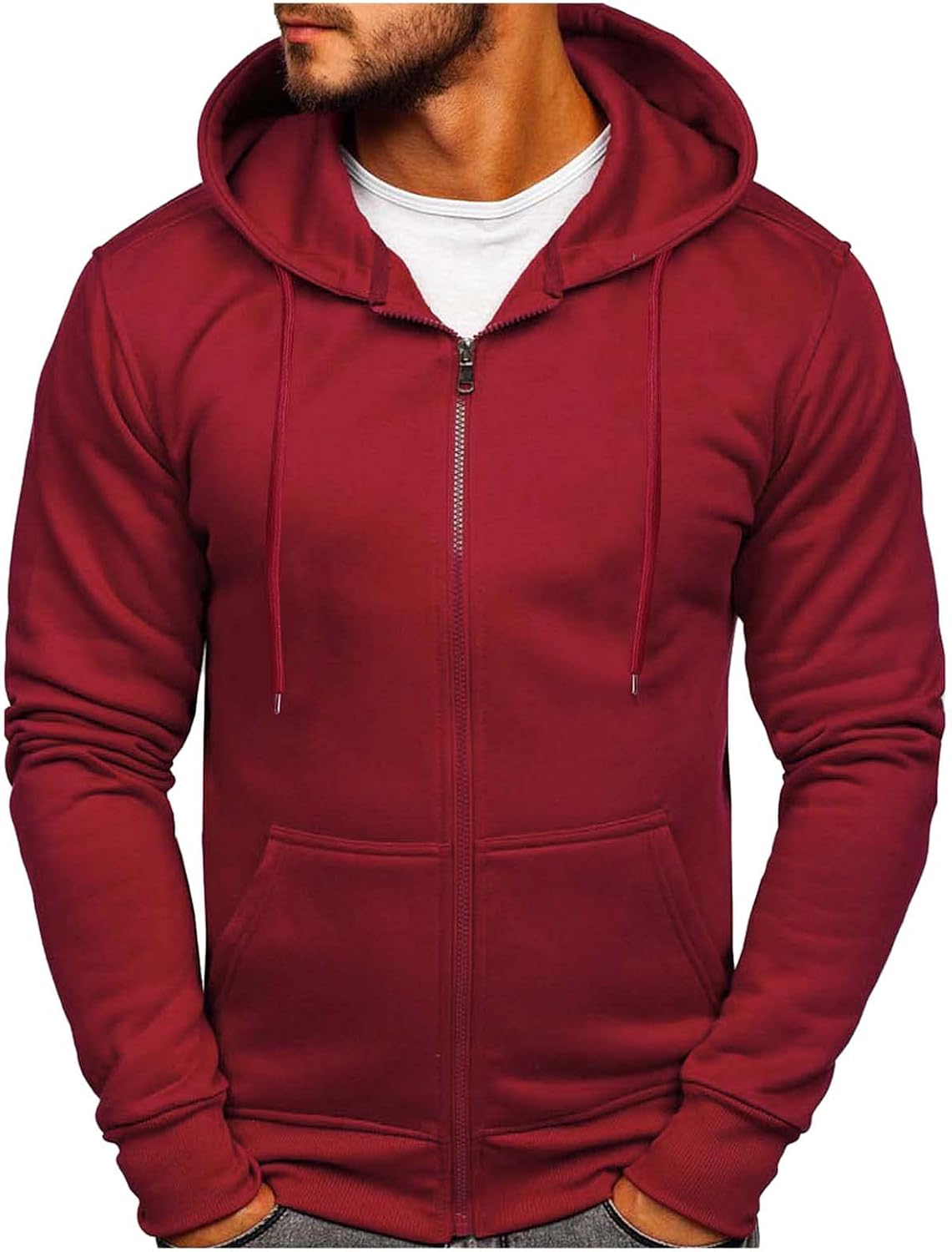 Veste zippée homme à capuche – Style casual