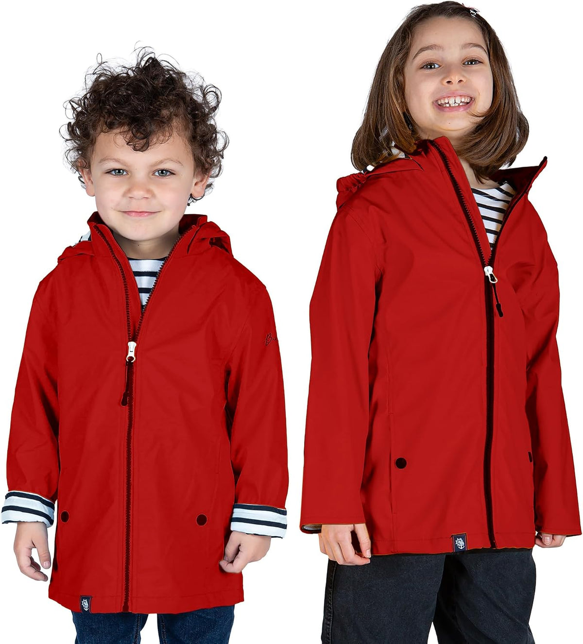 🌧️ Breizh Ocean – Ciré imperméable mixte pour enfant – Intérieur rayé style marinière – Garçon & fille de 1 à 14 ans