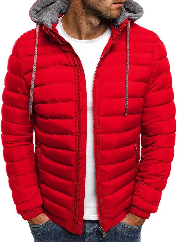 Doudoune homme JJPAR à capuche, style militaire