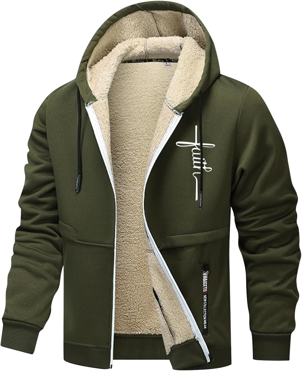 Blouson Homme Hiver Chaud – Veste Grande Taille Sans Capuche, Polaire & Oversize