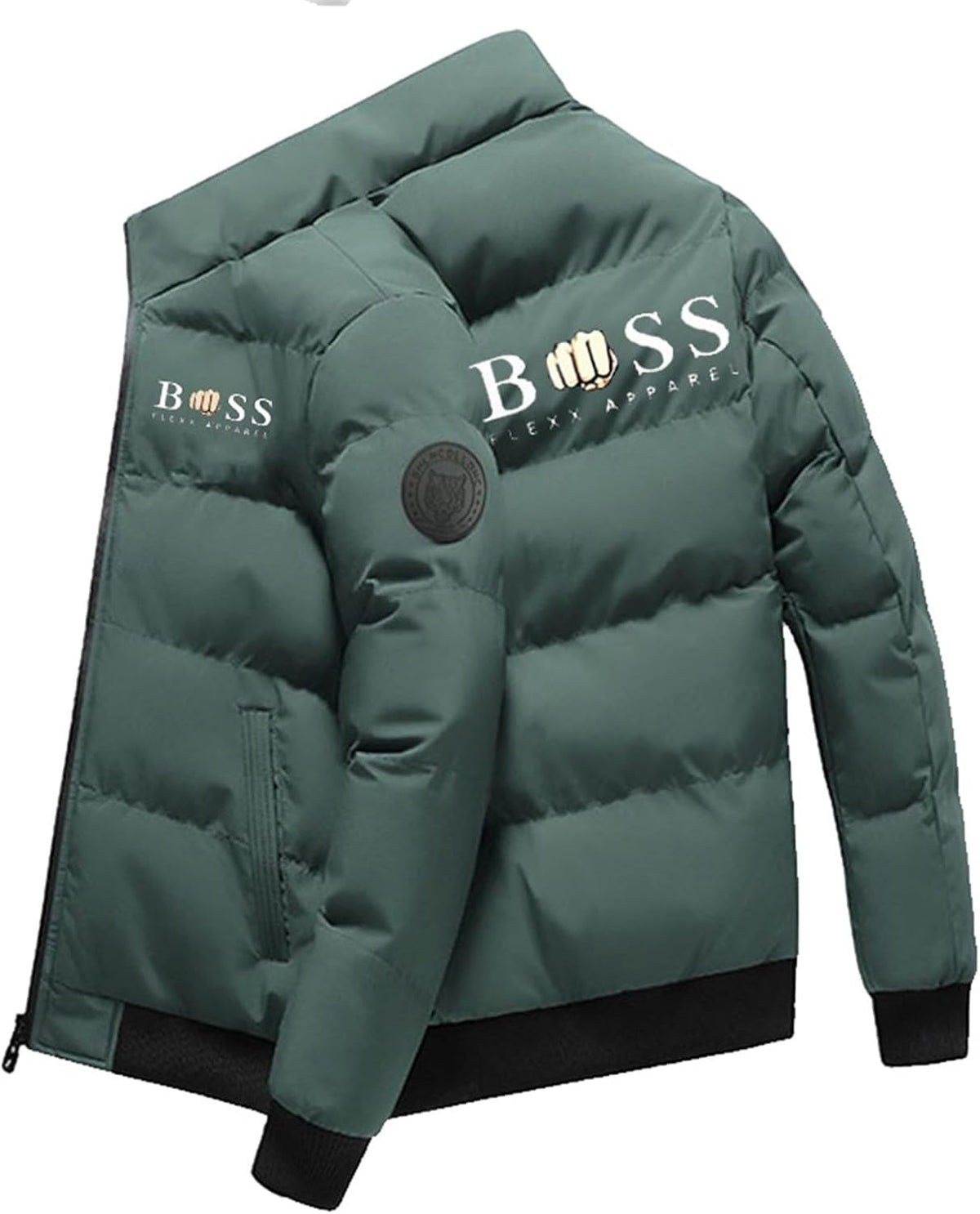 Doudoune Homme Légère & Chaude à Col Mao – Veste Chic Zippée Sans Capuche