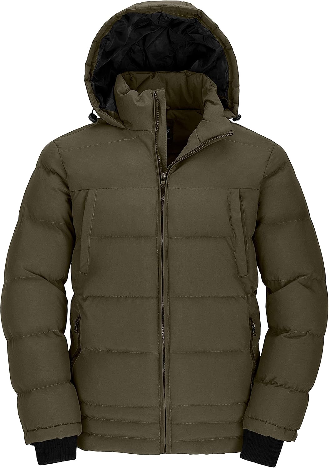 Wantdo – Doudoune Chaude Homme à Capuche – Manteau d’Hiver Matelassé, Style Outdoor & Urbain