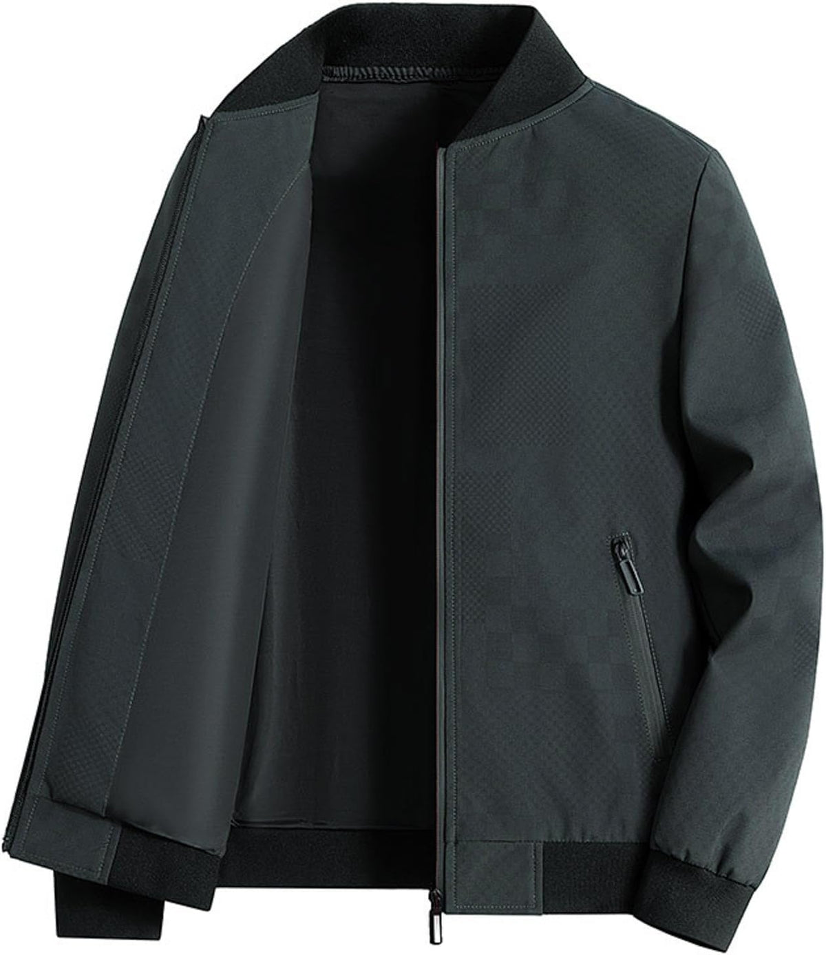 Veste Homme en Cuir Rouge – Veste Légère d’Été avec Poches Zippées – Style Biker & Casual Chic
