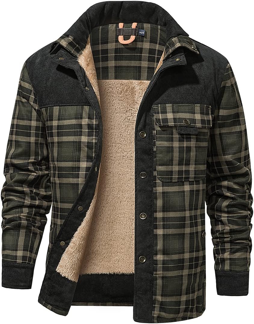 Chemise homme Mr.Stream en flanelle à carreaux doublée sherpa