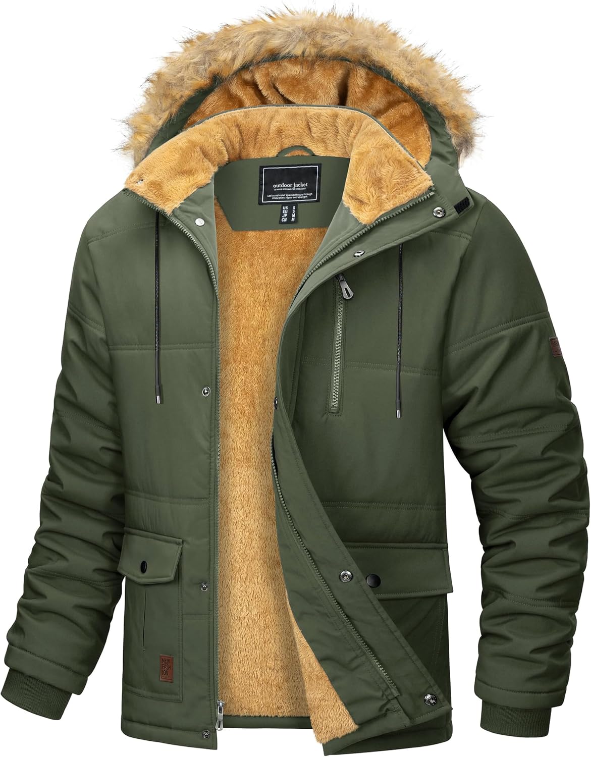 MAGCOMSEN – Veste d'hiver pour homme, coupe-vent et imperméable – Polaire chaude pour la randonnée et le travail