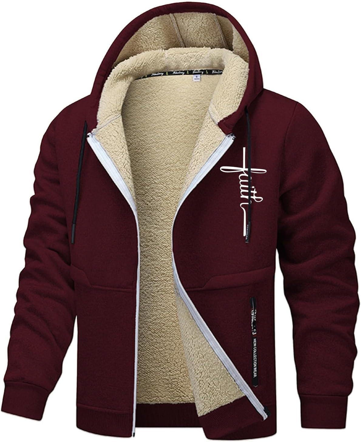 Blouson Homme Hiver Chaud – Veste Grande Taille Sans Capuche, Polaire & Oversize