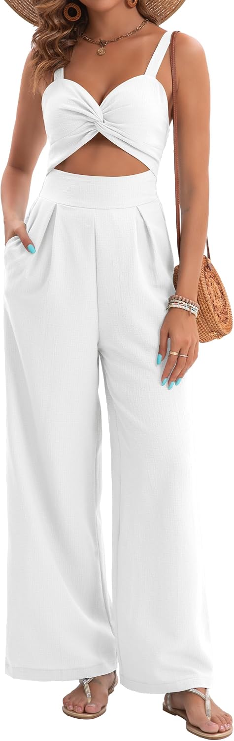 AGERWAY – Combinaison Femme Bicolore Sans Manches, Look Chic & Vacances
